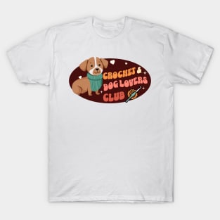 Crochet Dog Lovers Club Cute for Dog and Pet Owners Retro T-Shirt